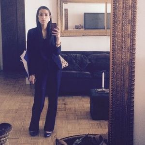 Navy Jumper with Navy Blazer - originally 280